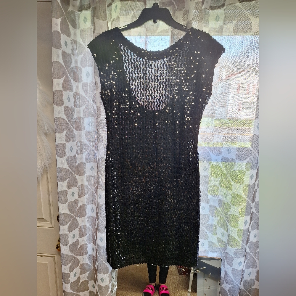 Black Sequin cocktail dress